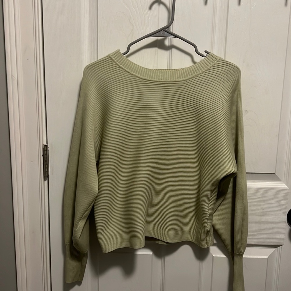Pink Rose Light Green Sweater